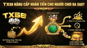 TX68 nâng cấp hoàn tiền cho người chơi ra sao?